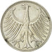 Coin, GERMANY - FEDERAL REPUBLIC, 5 Mark, 1951, Munich, AU(50-53), Silver