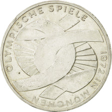 Coin, GERMANY - FEDERAL REPUBLIC, 10 Mark, 1972, Karlsruhe, AU(55-58), Silver