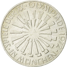 Coin, GERMANY - FEDERAL REPUBLIC, 10 Mark, 1972, Karlsruhe, AU(55-58), Silver