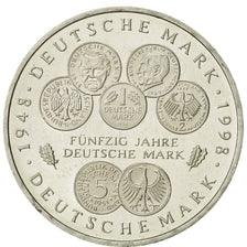 Coin, GERMANY - FEDERAL REPUBLIC, 10 Mark, 1998, Stuttgart, AU(55-58), Silver