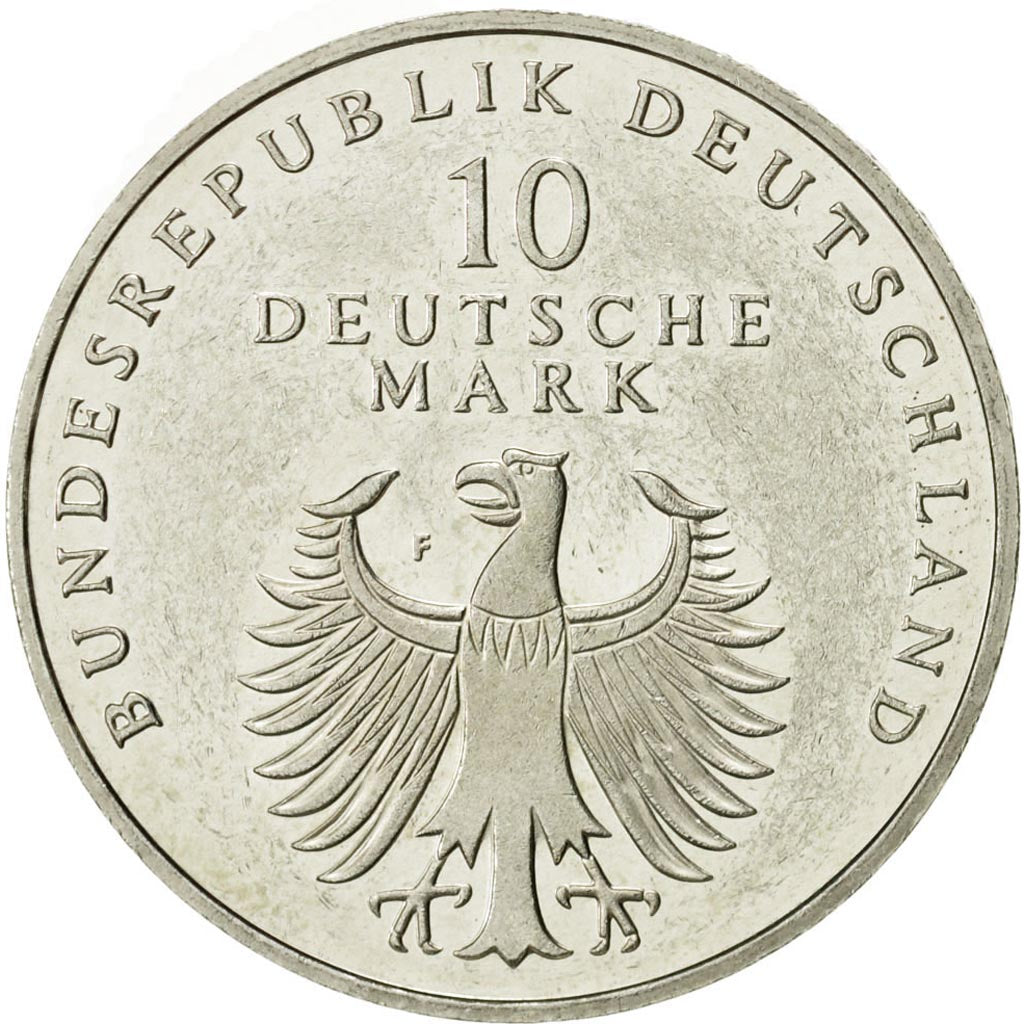 Coin, GERMANY - FEDERAL REPUBLIC, 10 Mark, 1998, Stuttgart, AU(55-58), Silver
