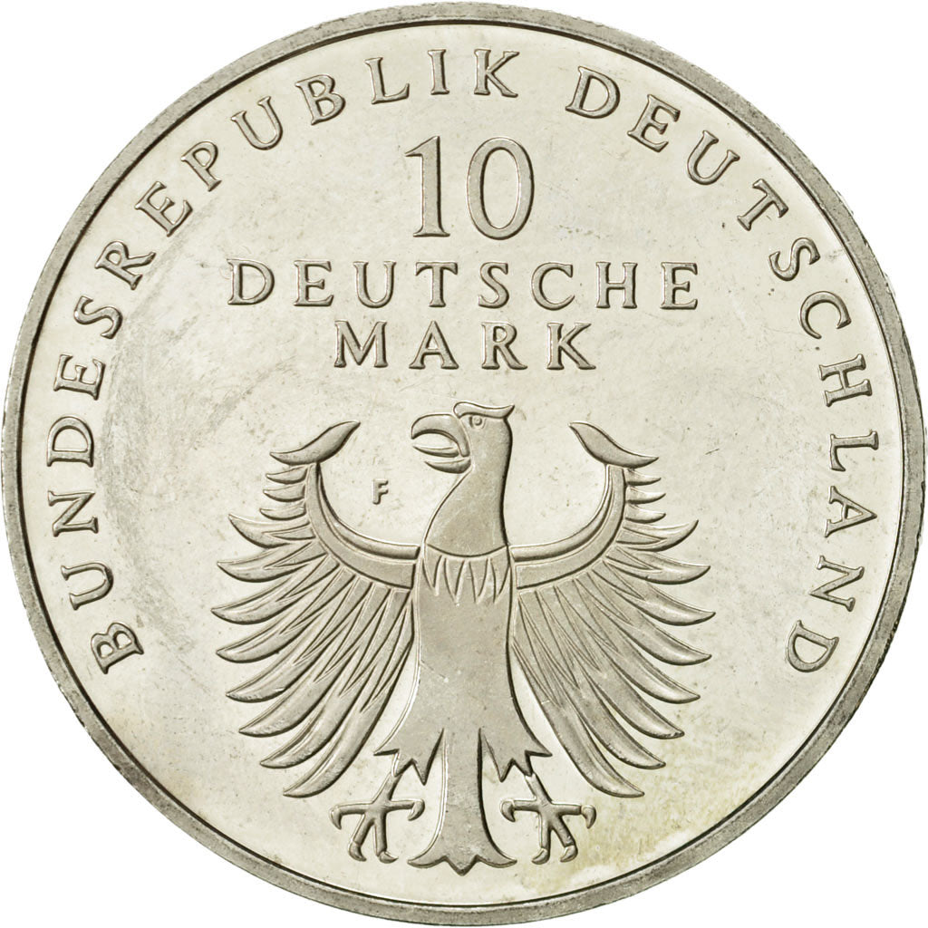 Coin, GERMANY - FEDERAL REPUBLIC, 10 Mark, 1998, Stuttgart, MS(63), Silver