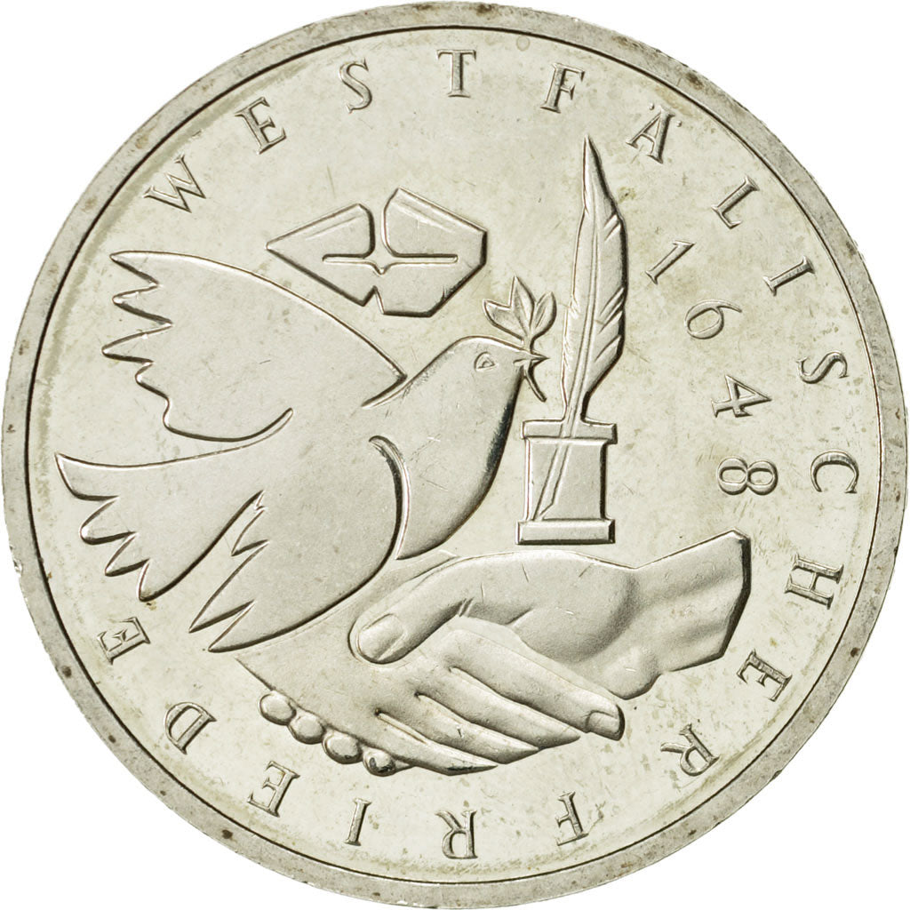 Coin, GERMANY - FEDERAL REPUBLIC, 10 Mark, 1998, Hambourg, MS(60-62), Silver