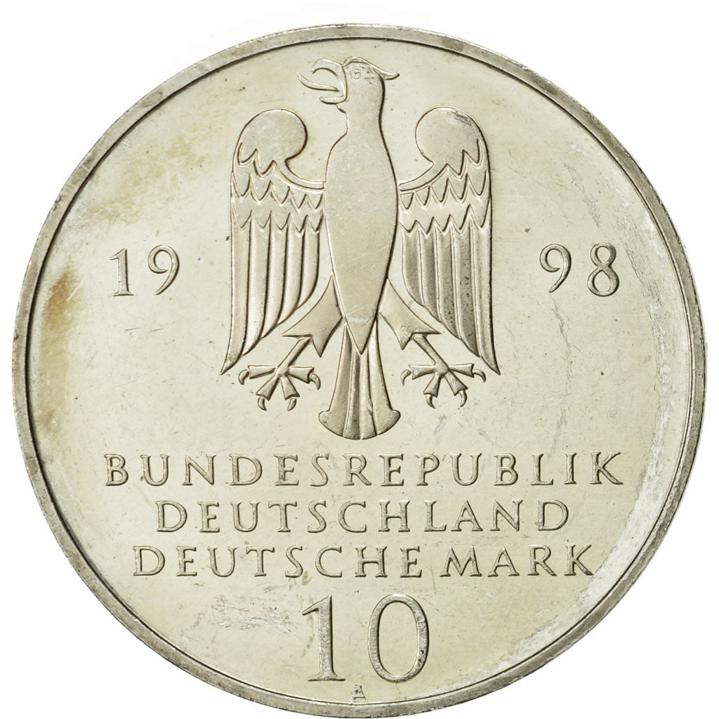 Monnaie, République fédérale allemande, 10 Mark, 1998, Berlin, SUP, Argent