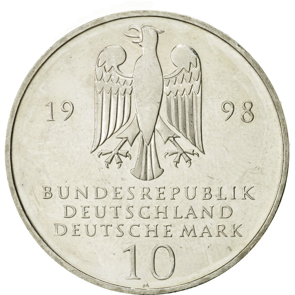 Coin, GERMANY - FEDERAL REPUBLIC, 10 Mark, 1998, Berlin, MS(60-62), Silver