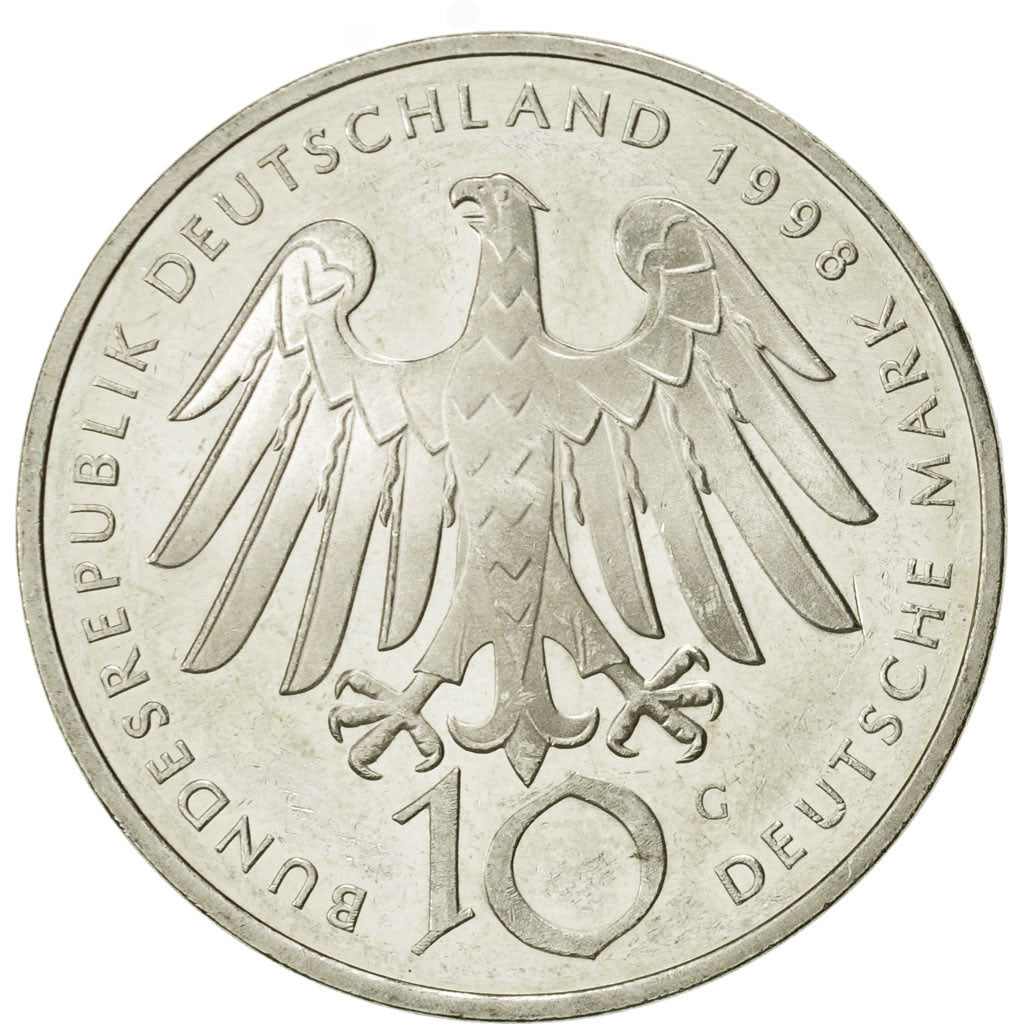 Monnaie, République fédérale allemande, 10 Mark, 1998, Karlsruhe, SUP