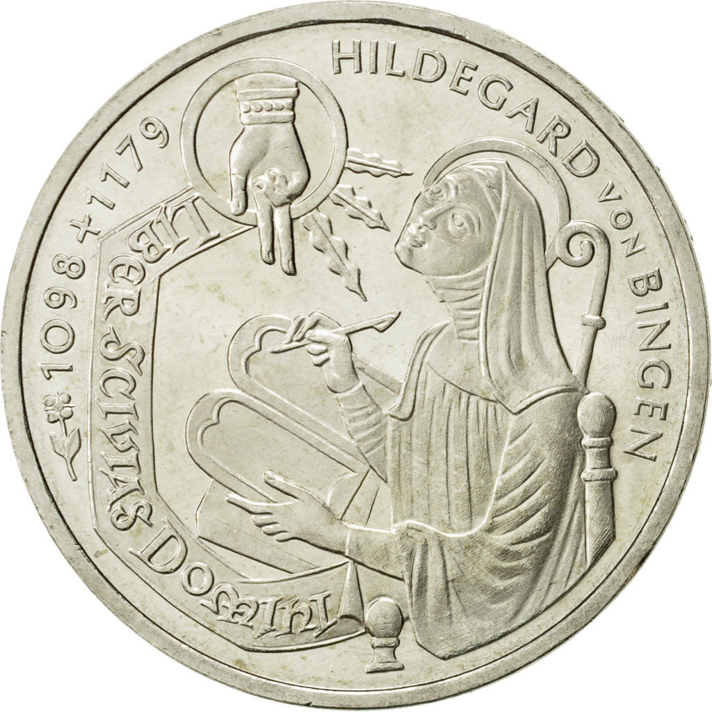 Coin, GERMANY - FEDERAL REPUBLIC, 10 Mark, 1998, Karlsruhe, MS(60-62), Silver