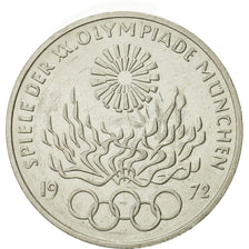 GERMANY - FEDERAL REPUBLIC, 10 Mark, 1972, Stuttgart, MS(60-62), Silver, KM:135