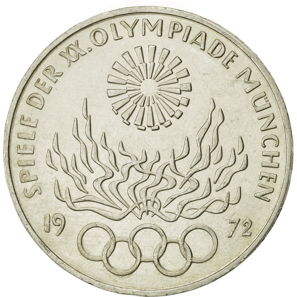 Coin, GERMANY - FEDERAL REPUBLIC, 10 Mark, 1972, Karlsruhe, MS(60-62), Silver