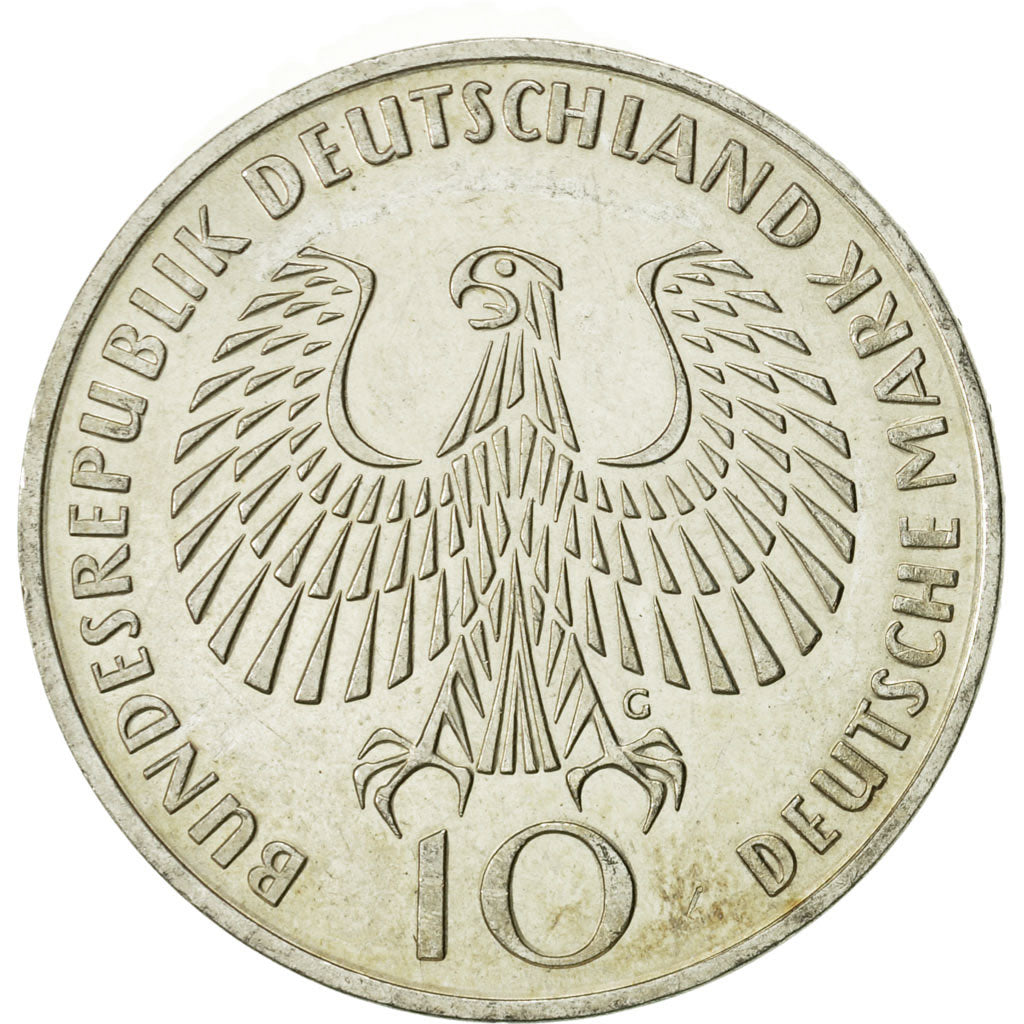 Coin, GERMANY - FEDERAL REPUBLIC, 10 Mark, 1972, Karlsruhe, MS(60-62), Silver