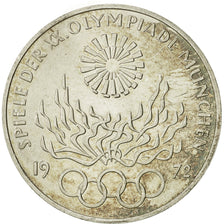 Coin, GERMANY - FEDERAL REPUBLIC, 10 Mark, 1972, Karlsruhe, MS(60-62), Silver