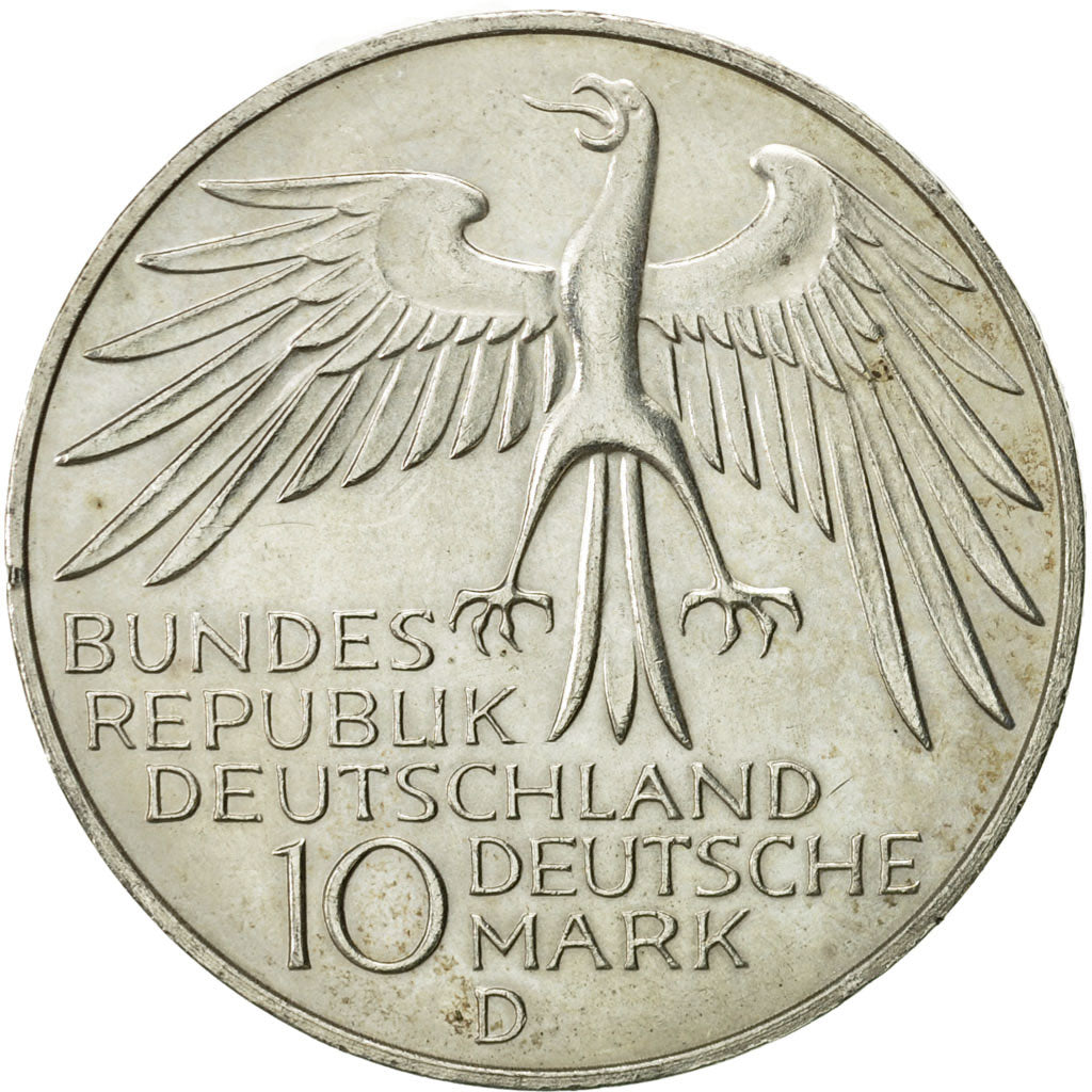 Coin, GERMANY - FEDERAL REPUBLIC, 10 Mark, 1972, Munich, MS(60-62), Silver