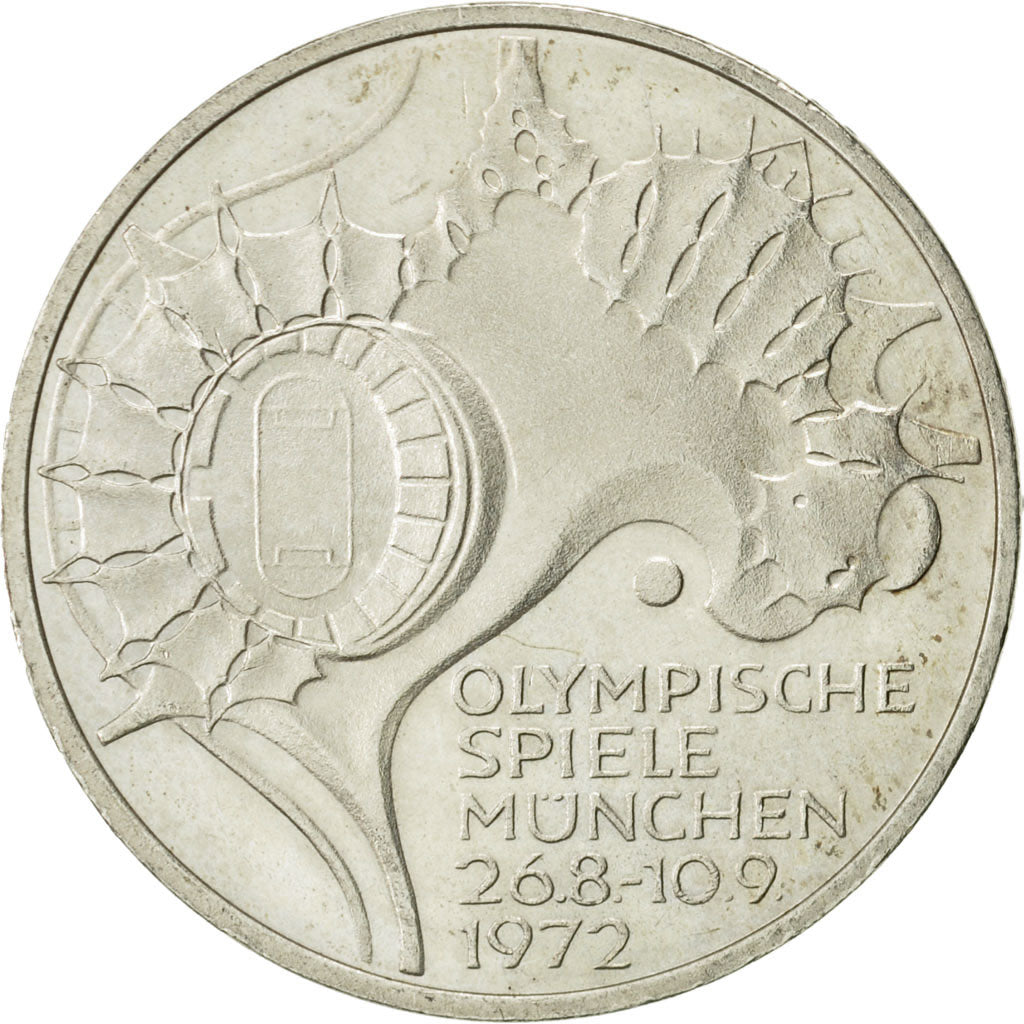 Coin, GERMANY - FEDERAL REPUBLIC, 10 Mark, 1972, Stuttgart, MS(60-62), Silver