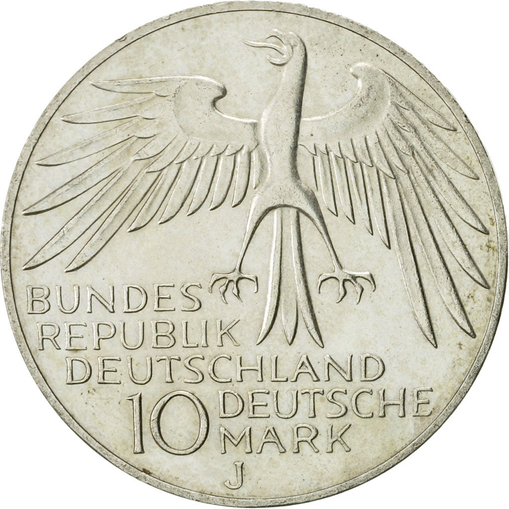 Coin, GERMANY - FEDERAL REPUBLIC, 10 Mark, 1972, Hambourg, MS(60-62), Silver