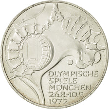 Coin, GERMANY - FEDERAL REPUBLIC, 10 Mark, 1972, Karlsruhe, AU(55-58), Silver