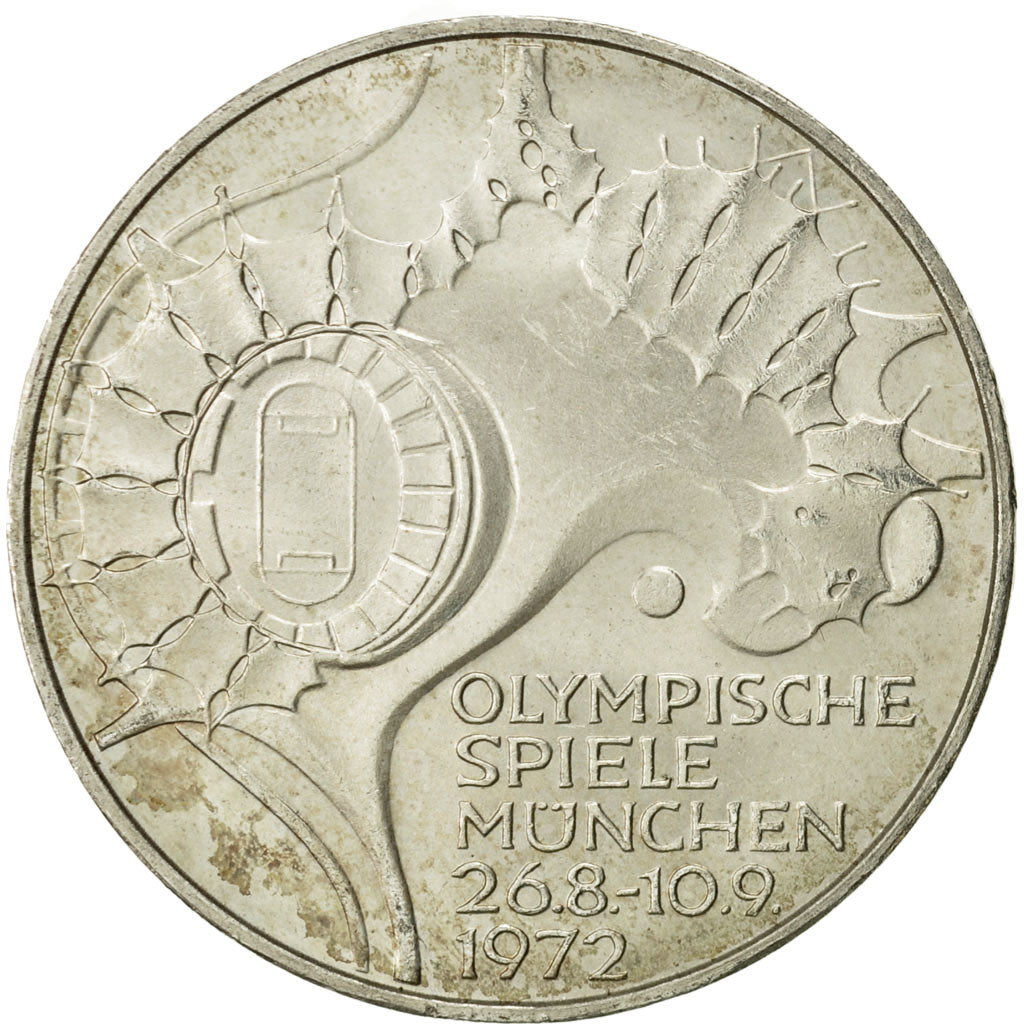 Coin, GERMANY - FEDERAL REPUBLIC, 10 Mark, 1972, Munich, AU(55-58), Silver