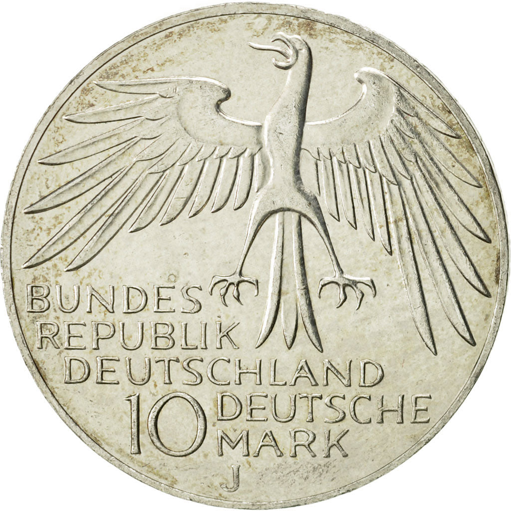 Coin, GERMANY - FEDERAL REPUBLIC, 10 Mark, 1972, Hambourg, AU(55-58), Silver