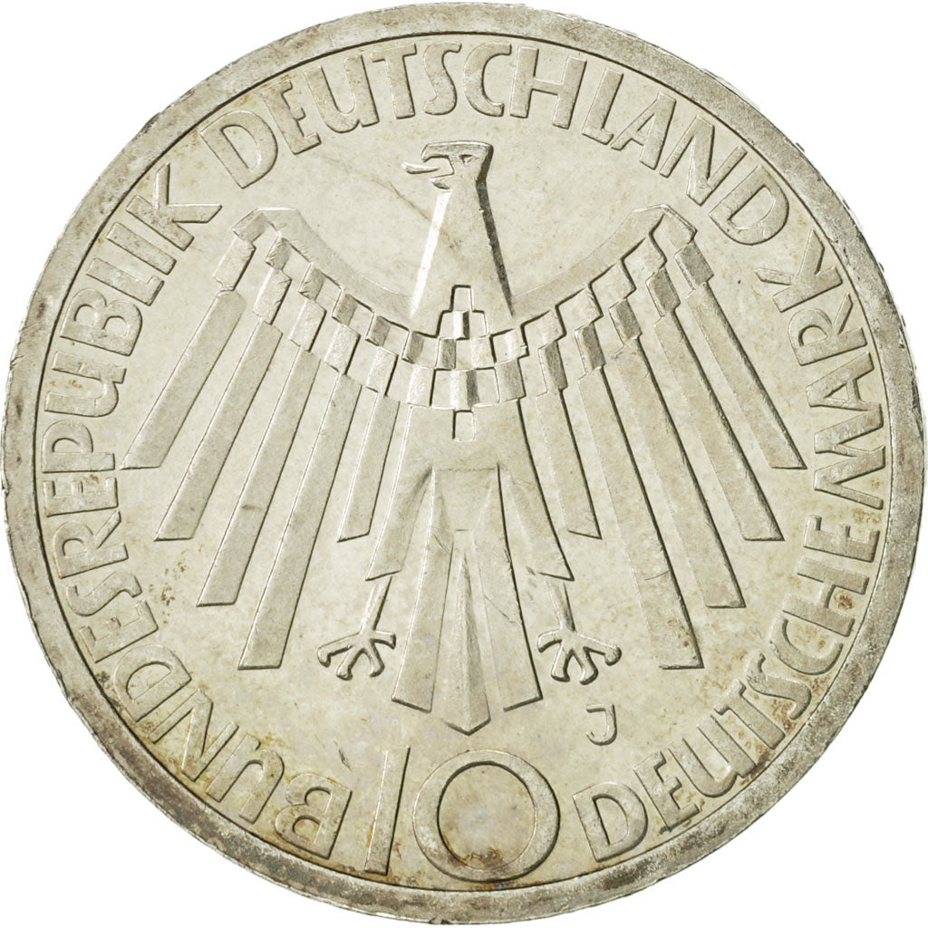 Coin, GERMANY - FEDERAL REPUBLIC, 10 Mark, 1972, Hambourg, MS(60-62), Silver