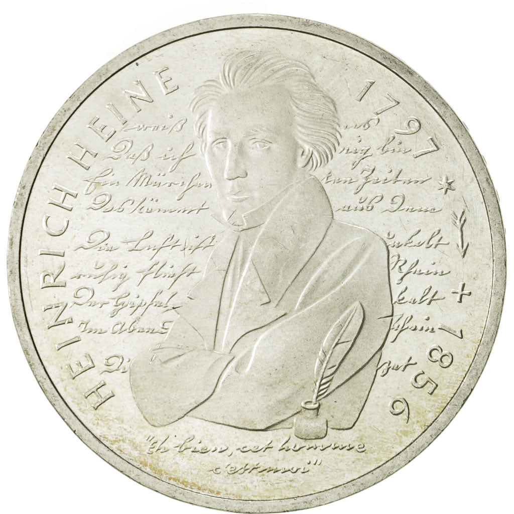 Coin, GERMANY - FEDERAL REPUBLIC, 10 Mark, 1997, Munich, MS(63), Silver, KM:190