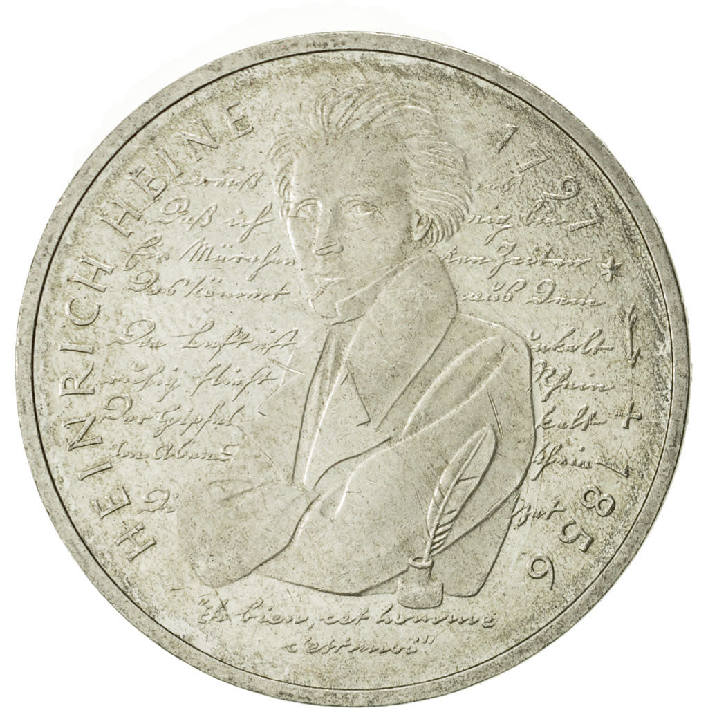 Coin, GERMANY - FEDERAL REPUBLIC, 10 Mark, 1997, Munich, AU(55-58), Silver