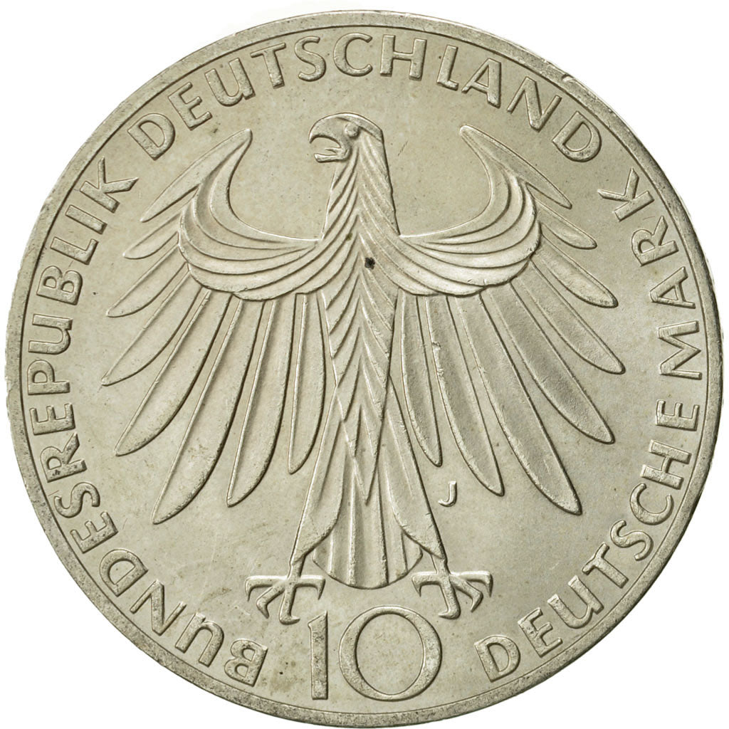 Coin, GERMANY - FEDERAL REPUBLIC, 10 Mark, 1972, Hambourg, MS(60-62), Silver