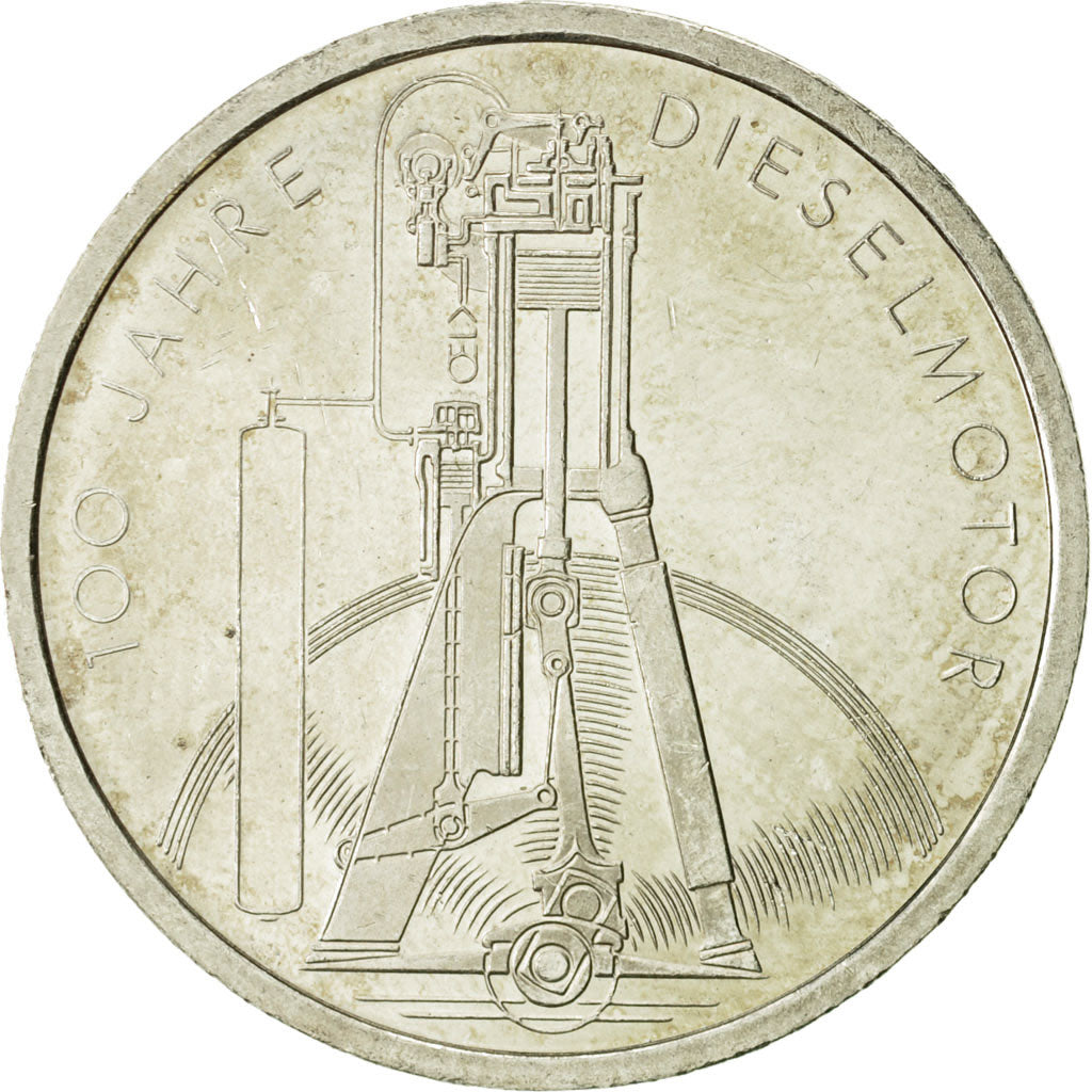 Moneta, GERMANIA - REPUBBLICA FEDERALE, 10 Mark, 1997, Stuttgart, SPL, Argento