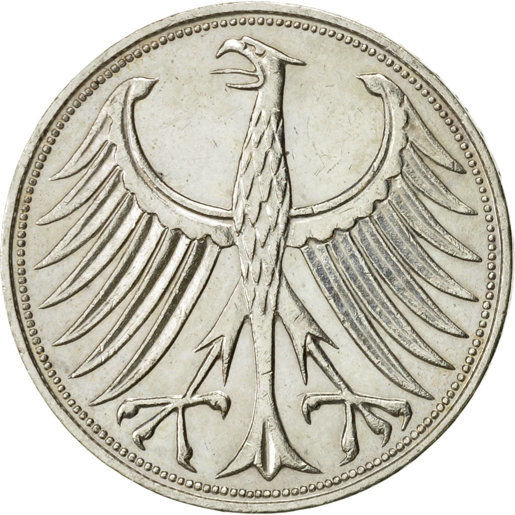 GERMANY - FEDERAL REPUBLIC, 5 Mark, 1972, Hambourg, MS(60-62), Silver, KM:112.1