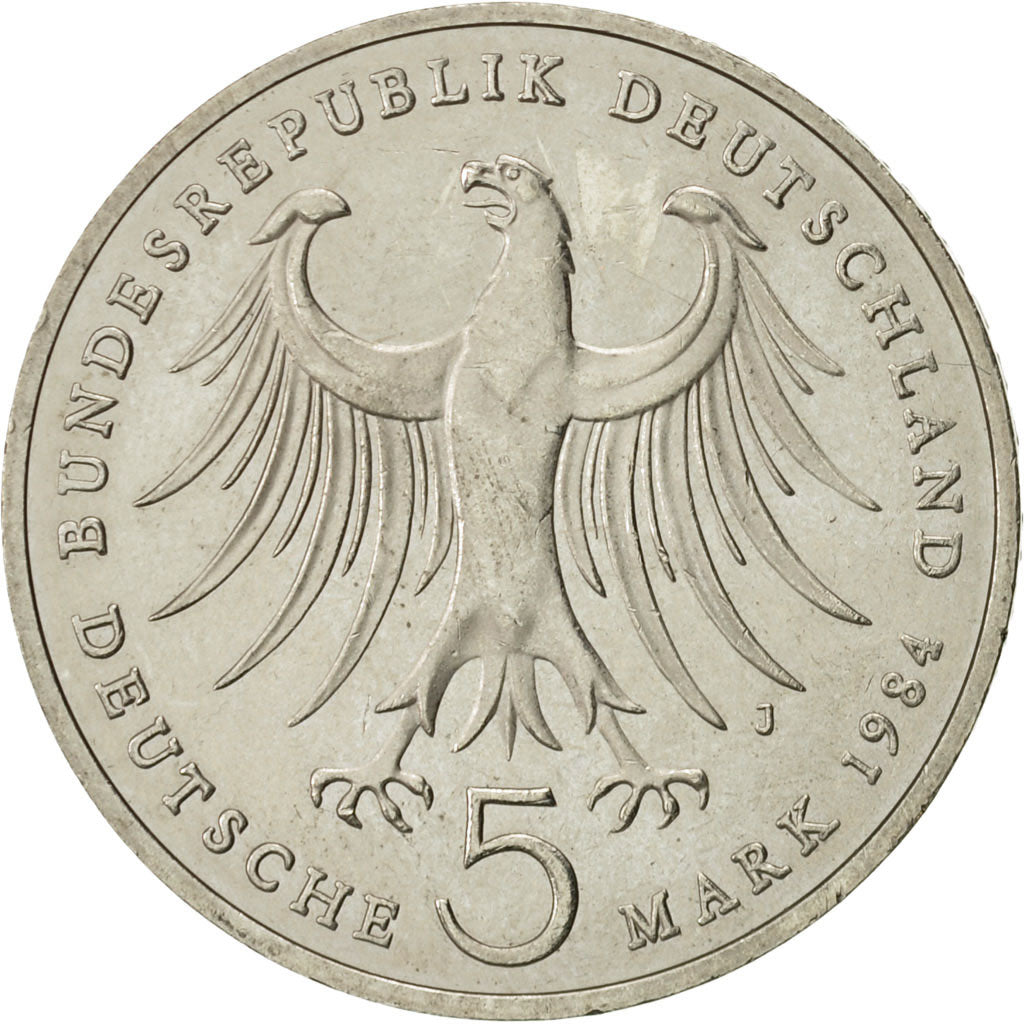 Coin, GERMANY - FEDERAL REPUBLIC, 5 Mark, 1984, Hamburg, Germany, MS(60-62)