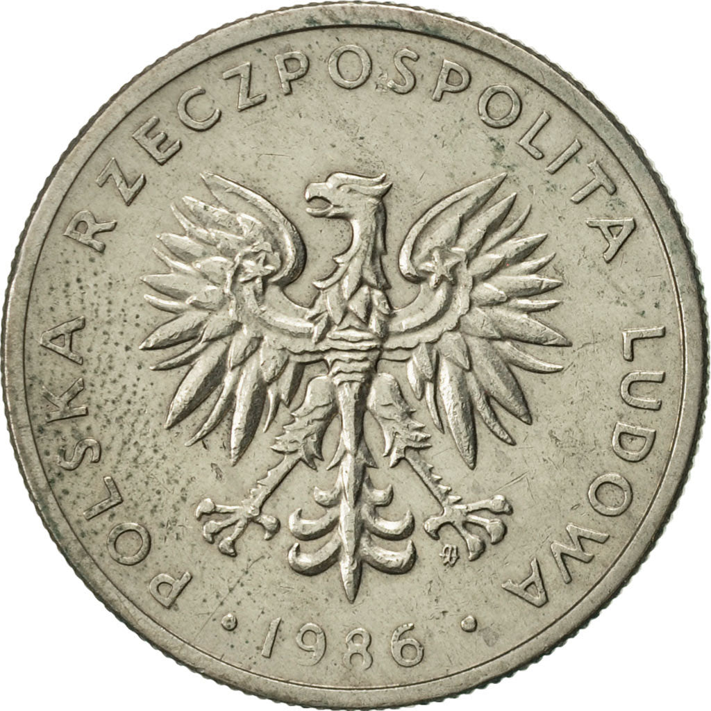 Coin, Poland, 20 Zlotych, 1986, Warsaw, AU(50-53), Copper-nickel, KM:153.1
