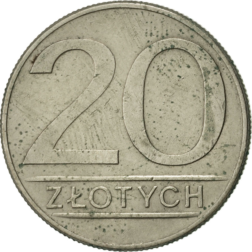 Coin, Poland, 20 Zlotych, 1986, Warsaw, AU(50-53), Copper-nickel, KM:153.1