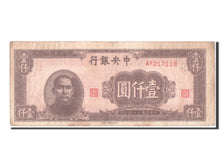 Banconote, Cina, 1000 Yüan, 1945, MB+