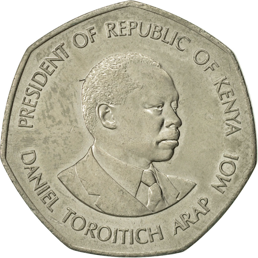 Monnaie, Kenya, 5 Shillings, 1985, British Royal Mint, SUP, Copper-nickel, KM:23