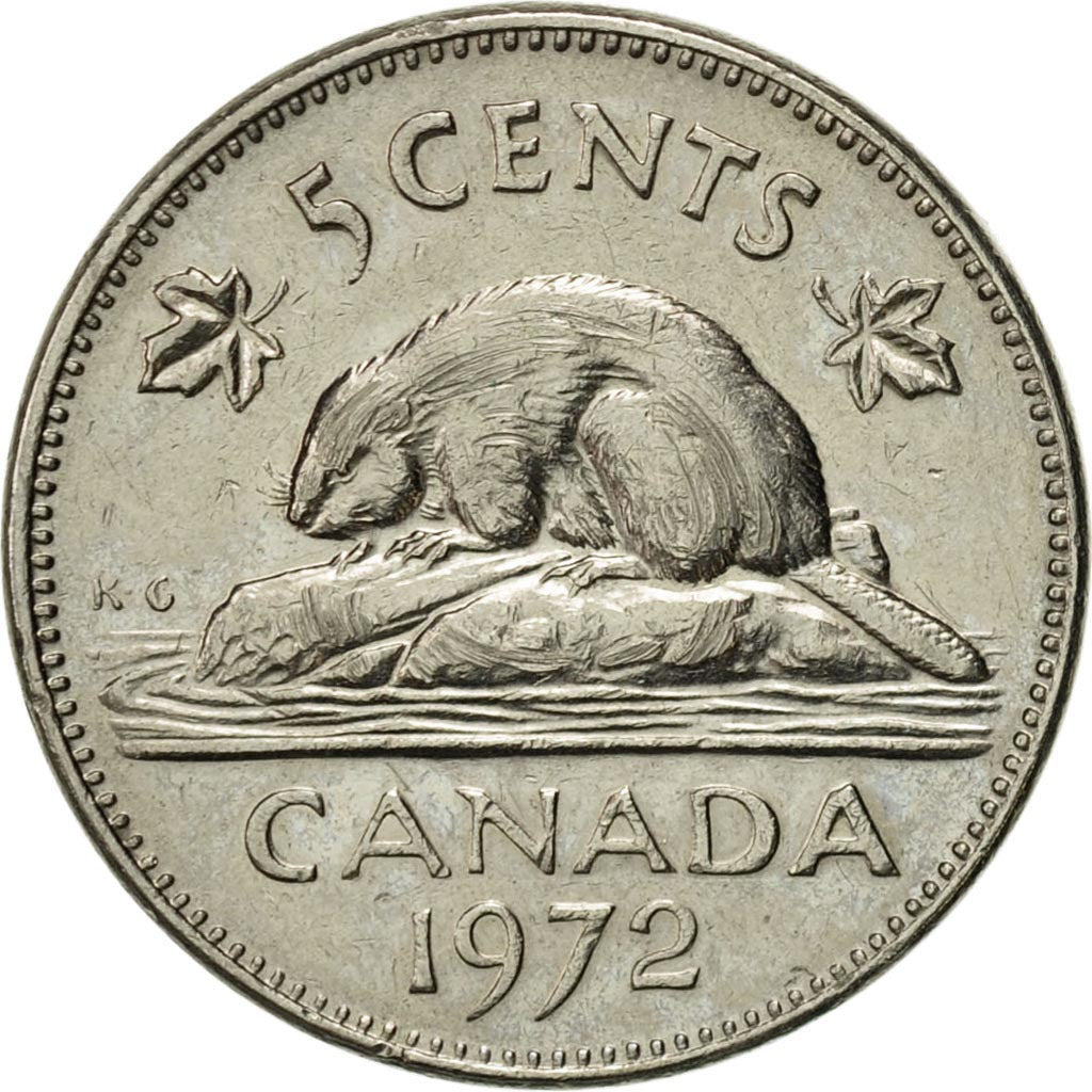 Coin, Canada, Elizabeth II, 5 Cents, 1972, Royal Canadian Mint, Ottawa