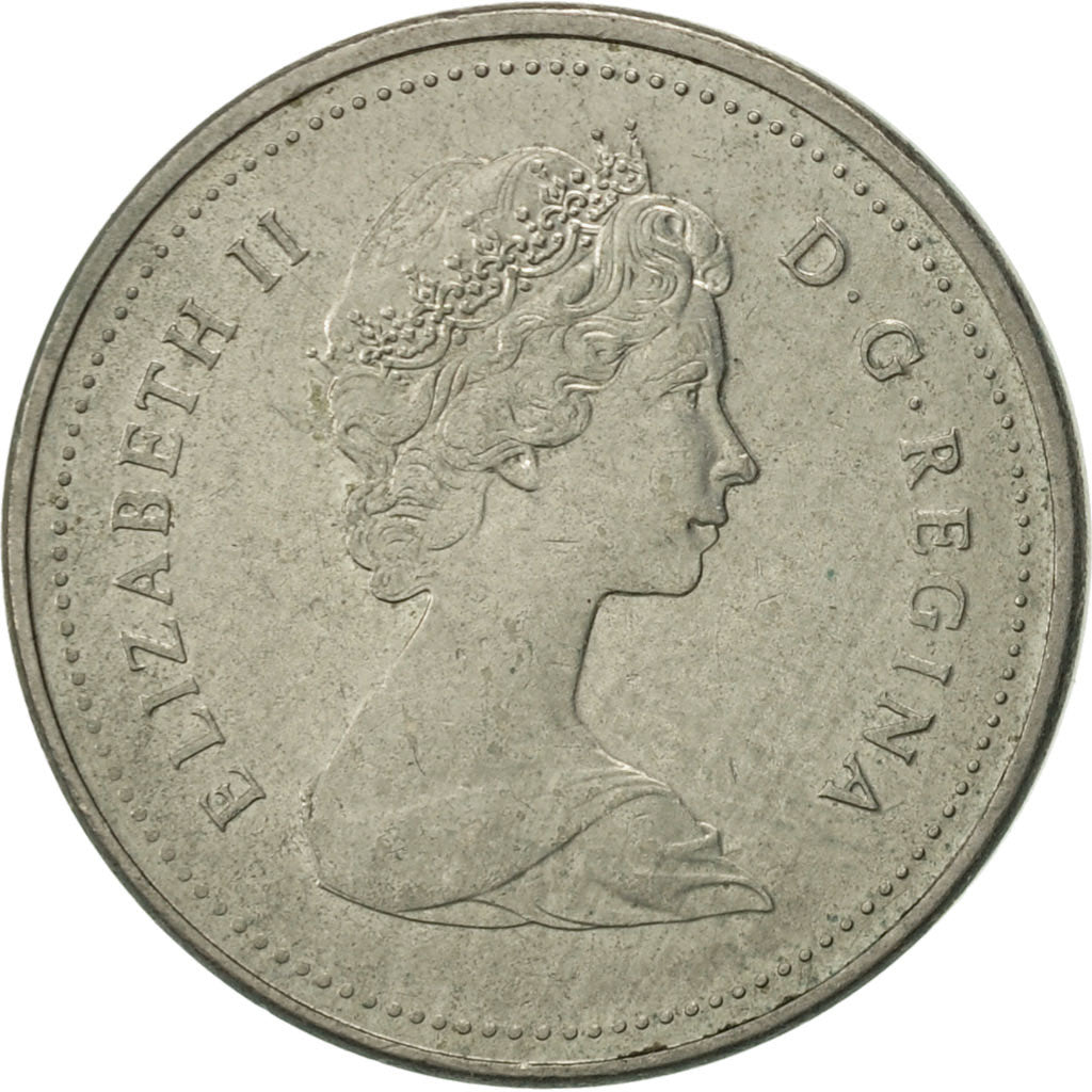Coin, Canada, Elizabeth II, 5 Cents, 1985, Royal Canadian Mint, Ottawa