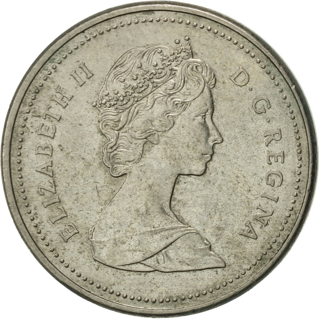 Coin, Canada, Elizabeth II, 5 Cents, 1989, Royal Canadian Mint, Ottawa