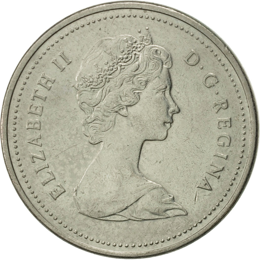 Coin, Canada, Elizabeth II, 5 Cents, 1984, Royal Canadian Mint, Ottawa