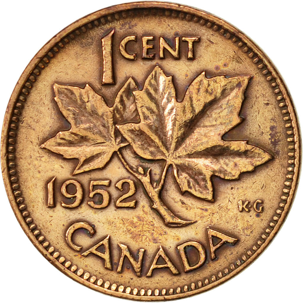 Coin, Canada, Elizabeth II, Cent, 1952, Royal Canadian Mint, Ottawa, AU(50-53)