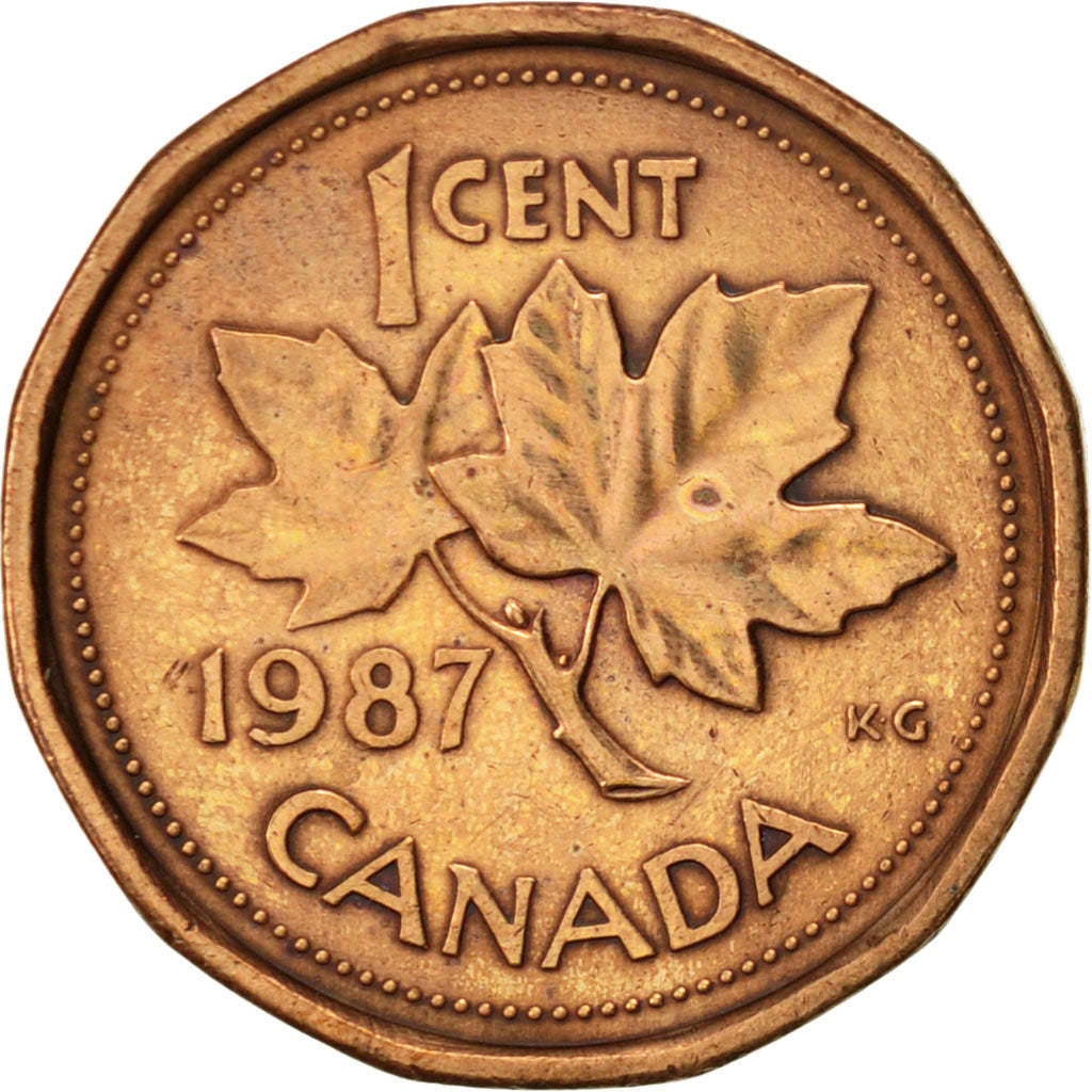Coin, Canada, Elizabeth II, Cent, 1987, Royal Canadian Mint, Ottawa, AU(50-53)