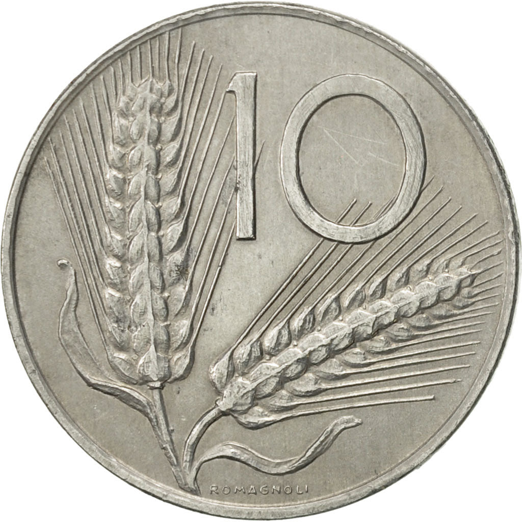 Moneta, Italia, 10 Lire, 1976, Rome, SPL-, Alluminio, KM:93