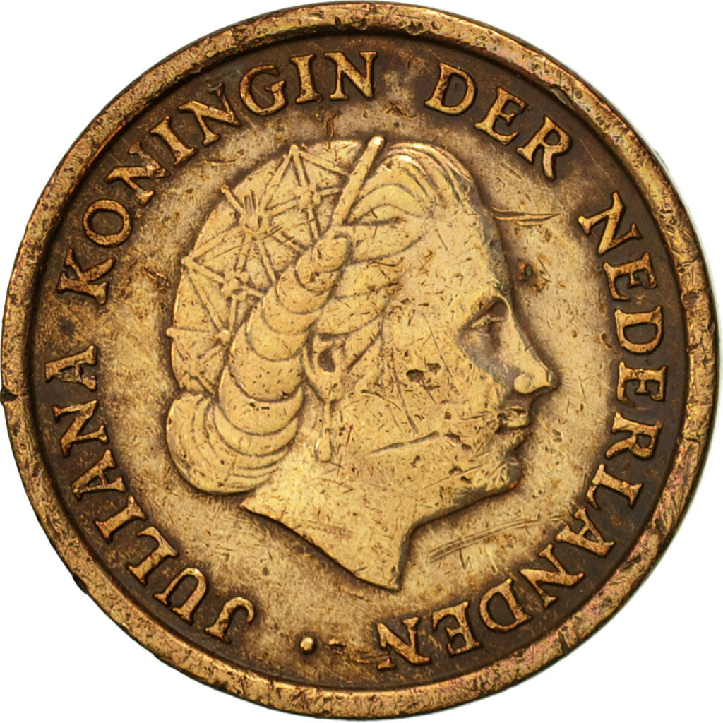 Coin, Netherlands, Juliana, Cent, 1951, AU(50-53), Bronze, KM:180