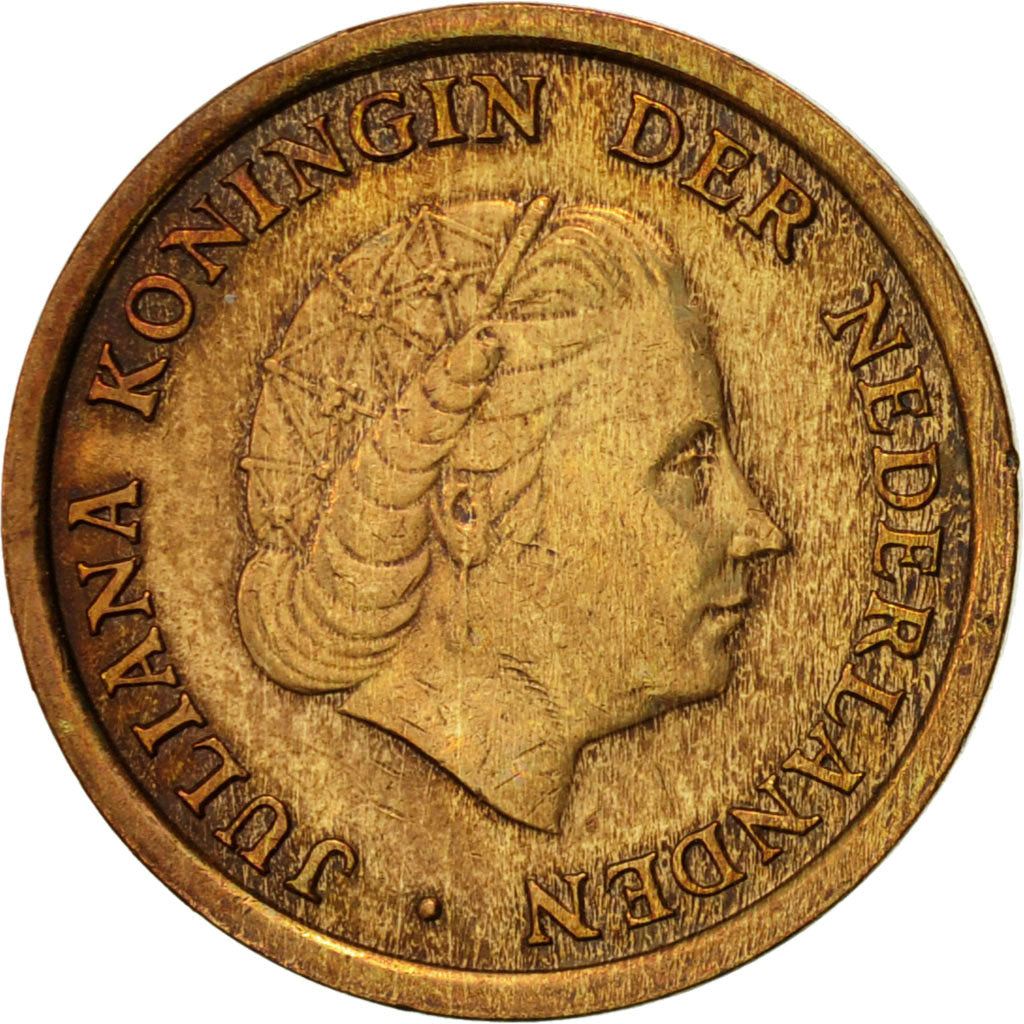 Moneta, Holandia, Juliana, Cent, 1961, AU(50-53), Bronze, KM:180