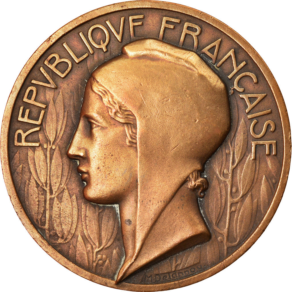 Francia, medalla, Marianne, Offert par Pierre Courant, Député, Politics