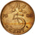 Moneda, Países Bajos, Juliana, 5 Cents, 1980, MBC+, Bronce, KM:181