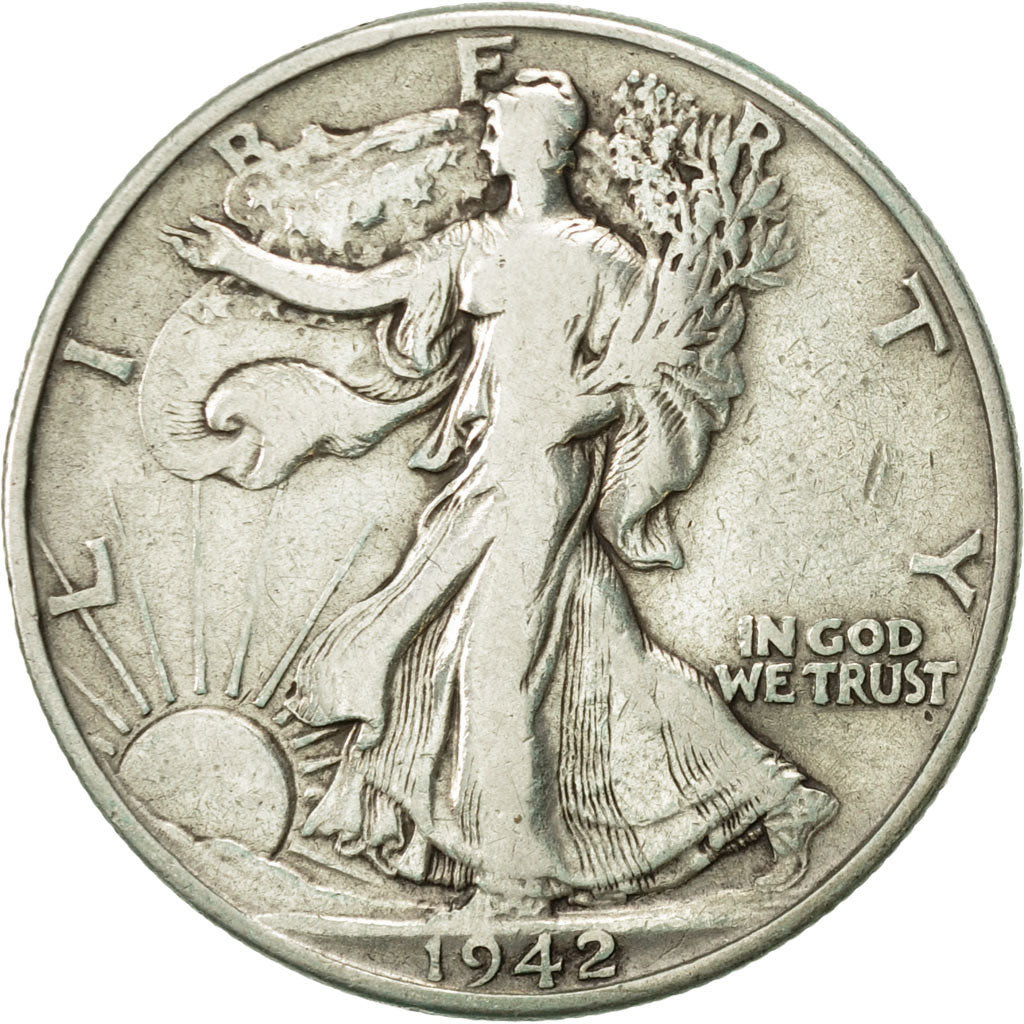 United States, Walking Liberty Half Dollar, Half Dollar, 1942, U.S. Mint