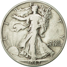 United States, Walking Liberty Half Dollar, Half Dollar, 1942, U.S. Mint