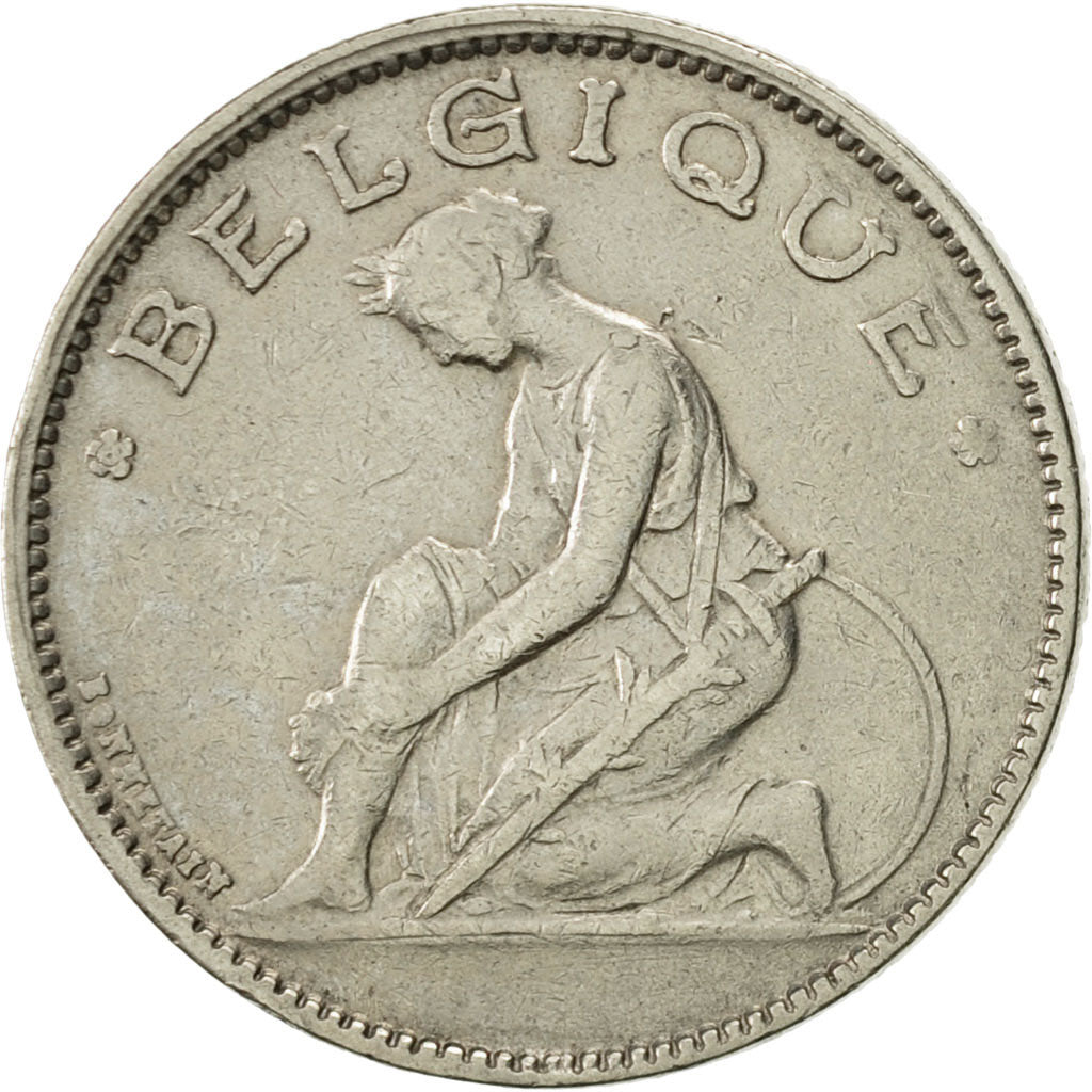 Coin, Belgium, Franc, 1922, EF(40-45), Nickel, KM:90