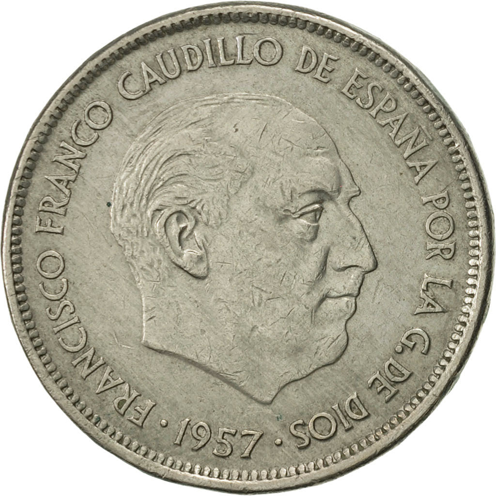 Coin, Spain, Caudillo and regent, 25 Pesetas, 1970, EF(40-45), Copper-nickel
