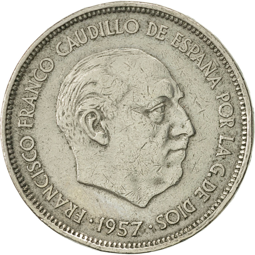 Coin, Spain, Caudillo and regent, 25 Pesetas, 1966, EF(40-45), Copper-nickel