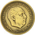 Spain, Francisco Franco, caudillo, Peseta, 1949, EF(40-45), Aluminum-Bronze