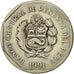 Coin, Peru, Nuevo Sol, 1991, Lima, EF(40-45), Copper-Nickel-Zinc, KM:308.1